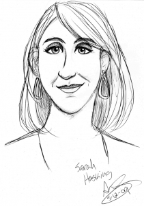 Sarah Haskins Caricature Sarah Haskins Caricature