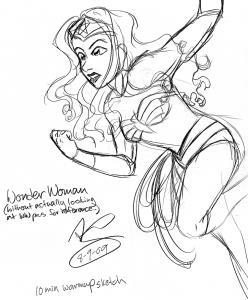 Wonder Woman warmup sketch