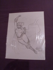 Intervention - Power Girl sketch commission