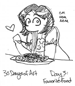 30 Days of Art: Day 3: Favorite Food